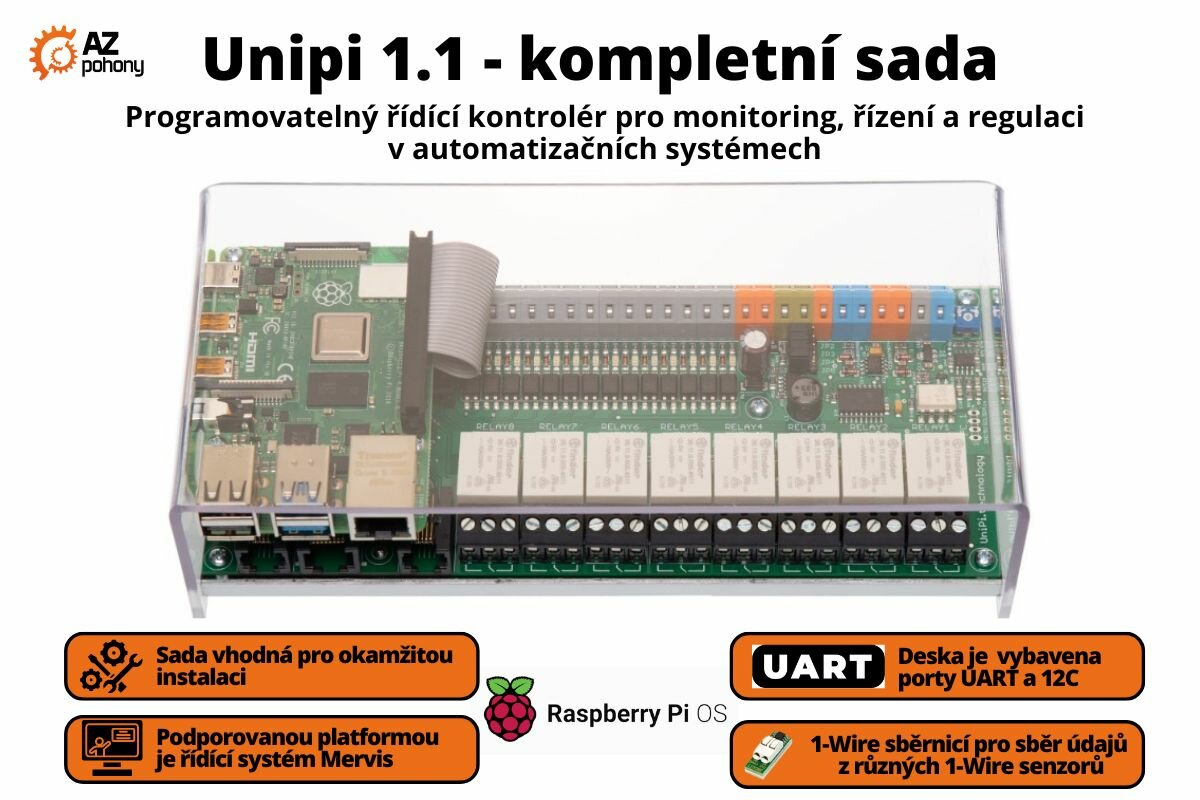 Unipi 1.1 kompletní sada-programovatelný řídící kontrolér pro monitoring, řízení a regulaci v automatizačních systémech