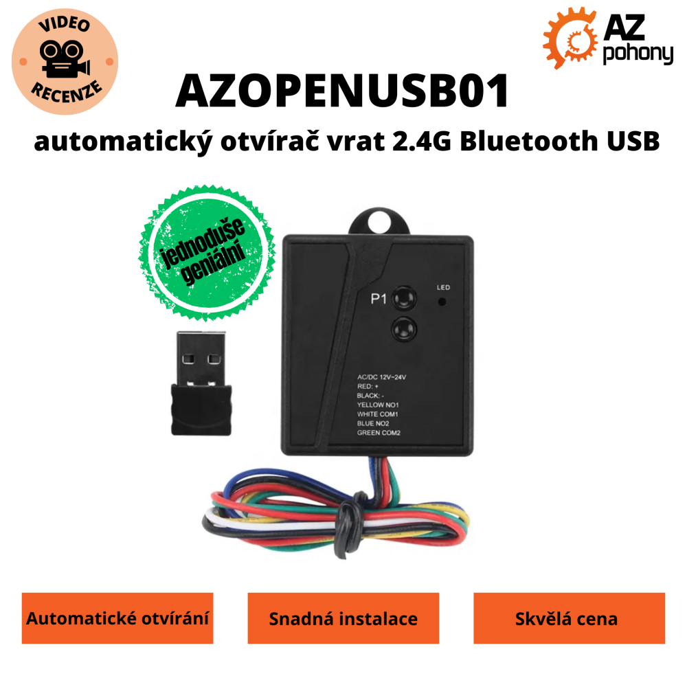 AZOPENUSB01 - automatický otvírač vrat 2.4G Bluetooth USB