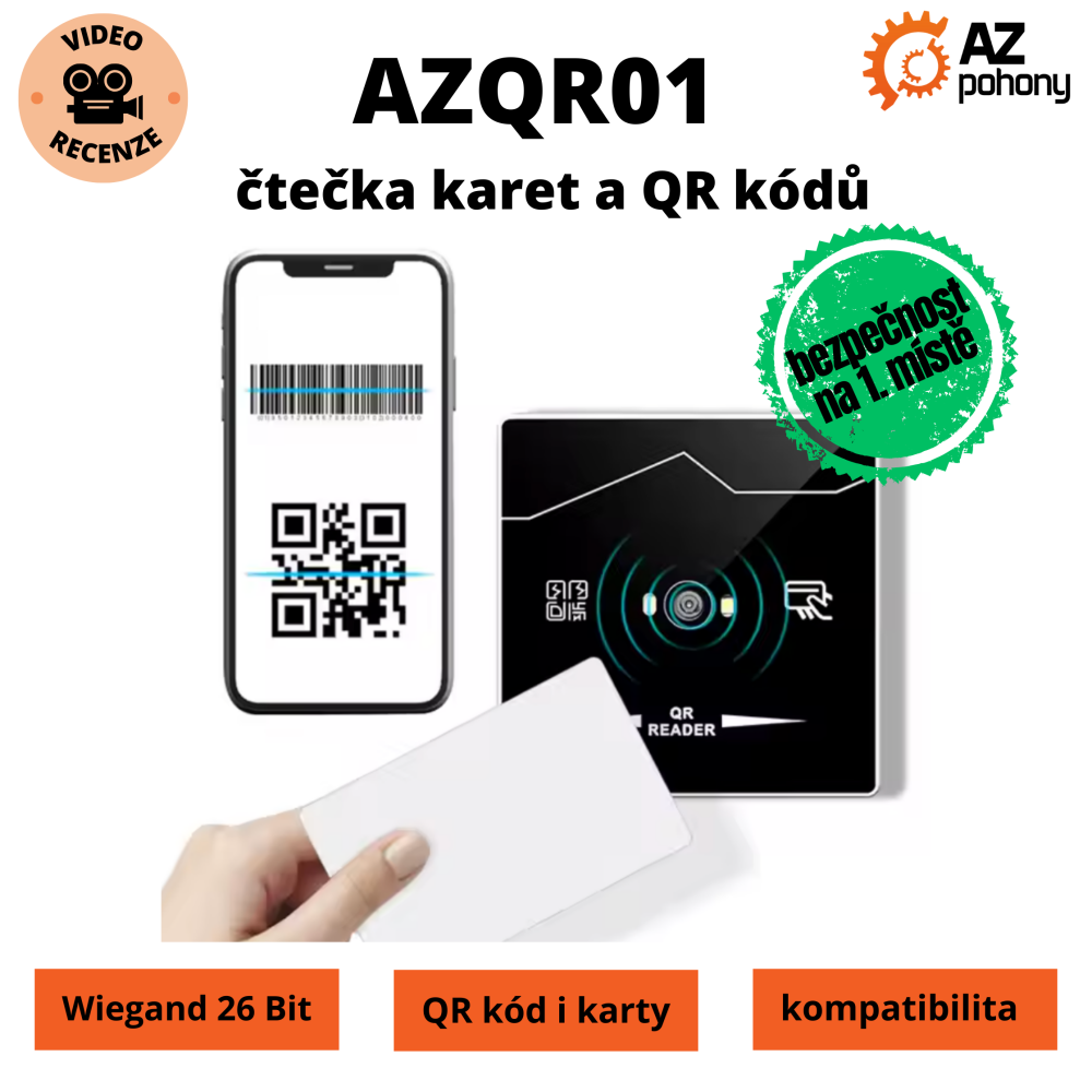 AZQR01 - čtečka karet a QR kódů