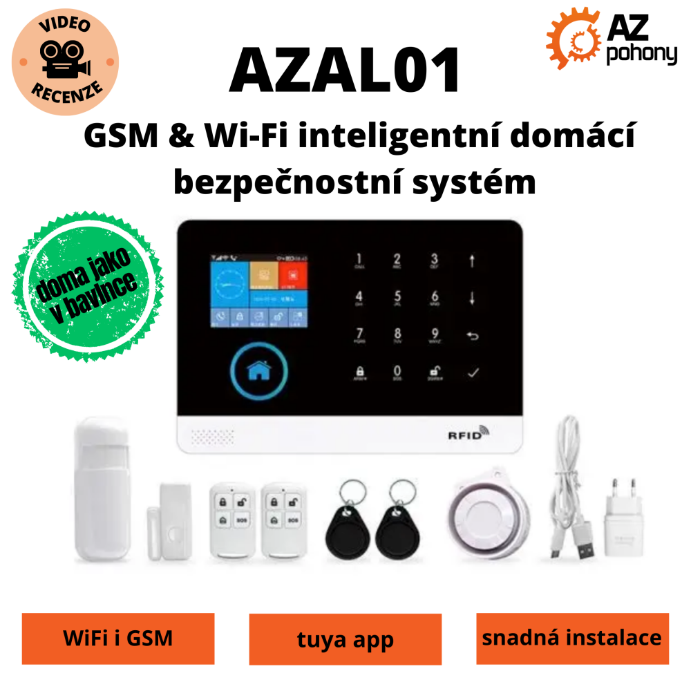 AZAL01 - GSM & Wi-Fi inteligentní domácí bezpečnostní systém