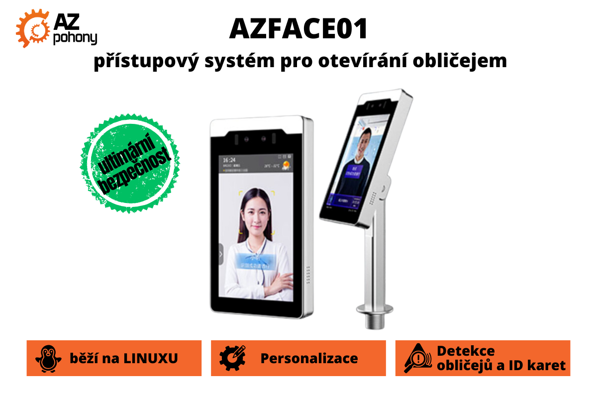 AZFACE01 - přístupový systém pro otevírání obličejem