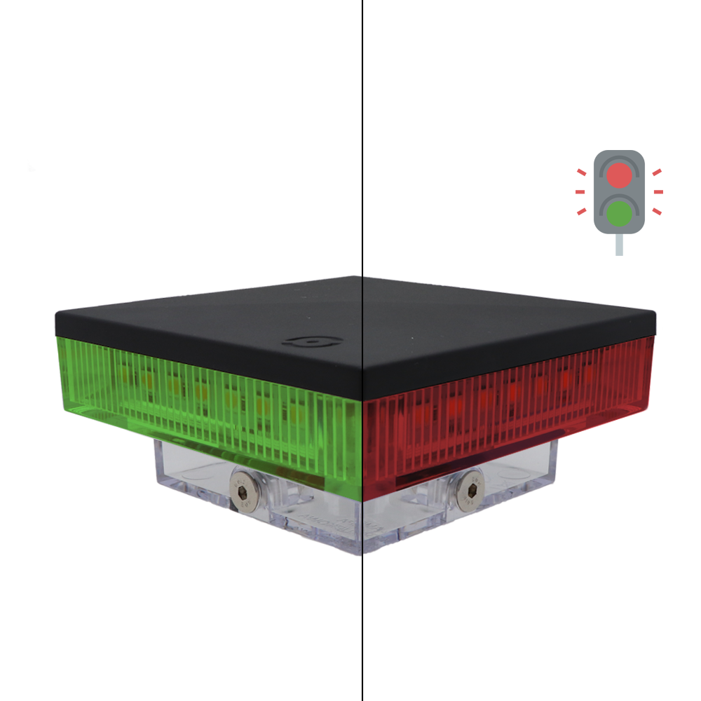 Výstražné LED světlo SEMAFOR, 12V/24V sloupek 80x80/100x100mm