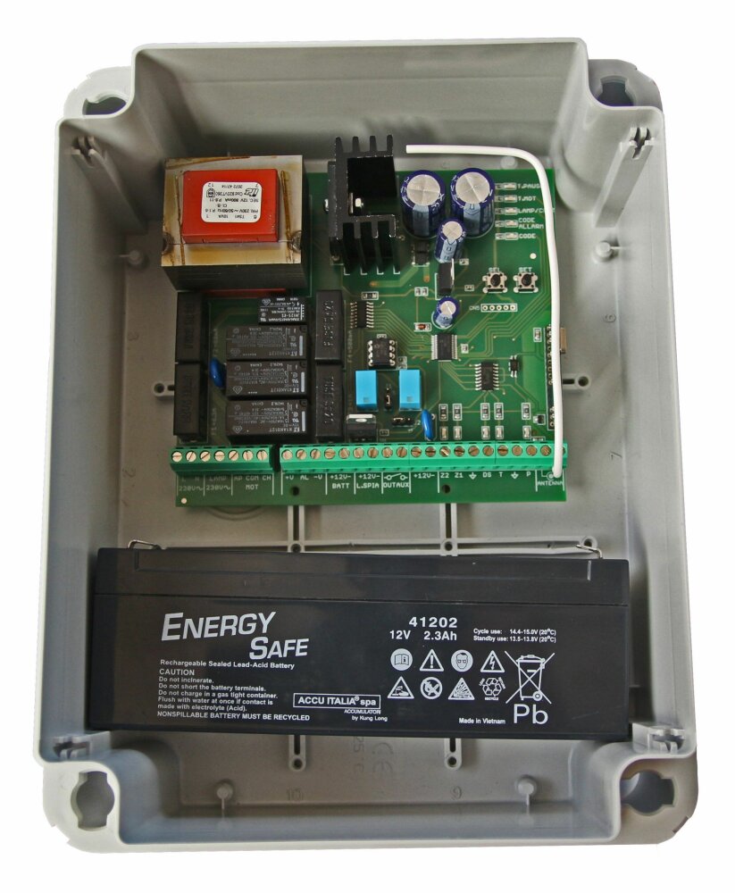 LRX 2035 SET ALARM - řídicí jednotka, která integruje ovládání pro jednofázový motor 230Vac a alarm