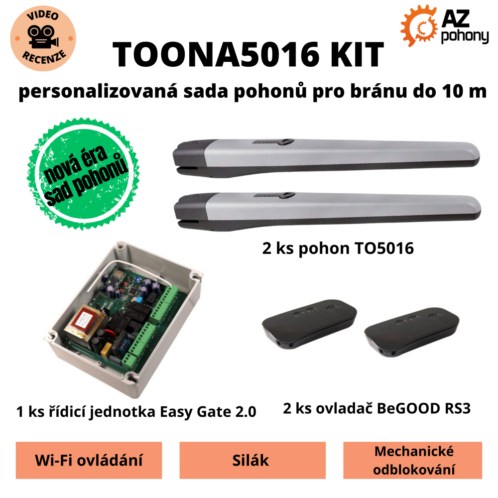 TOONA5016 KIT - personalizovaná sada průmyslových pohonů pro křídlovou bránu do 10 m