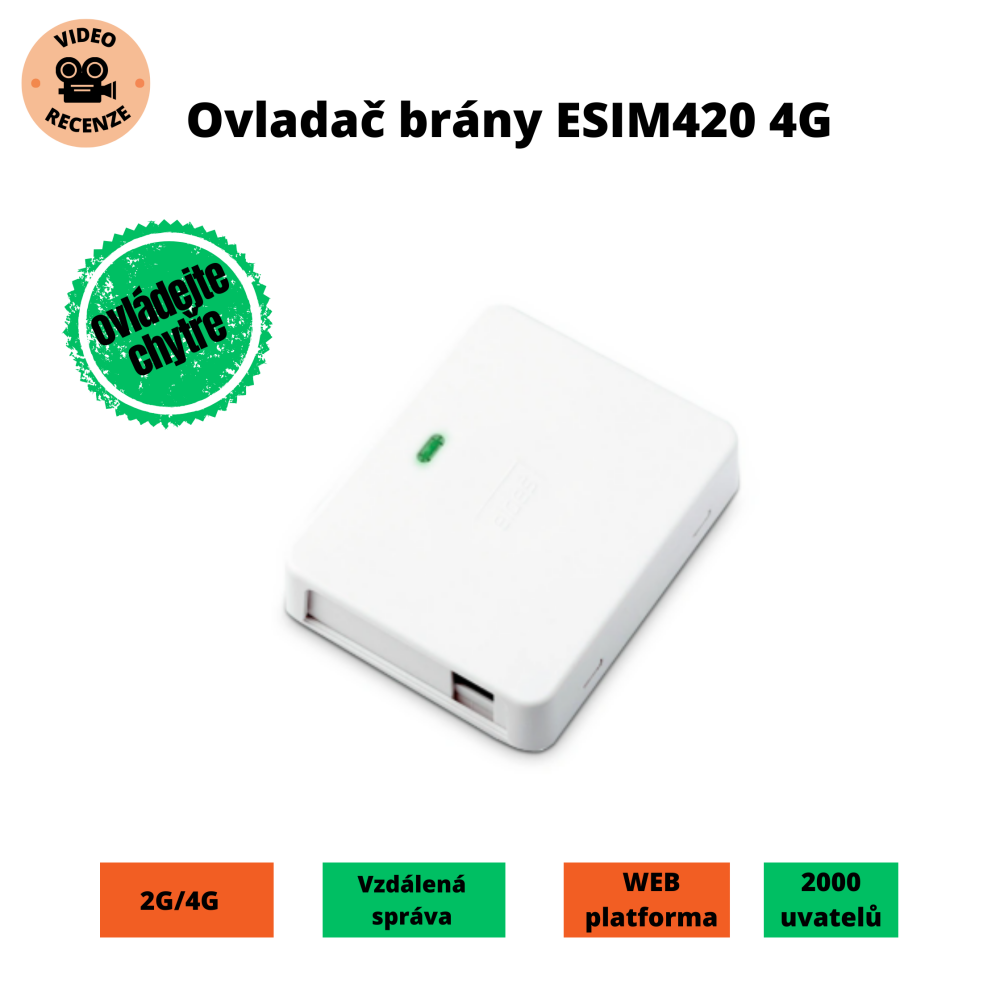 Ovladač brány ESIM420 2G/4G
