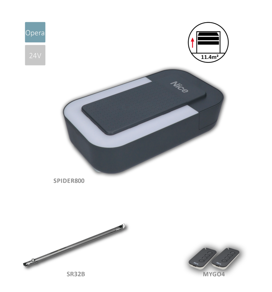 SPIDER32BDKCE sada pro sekční bránu do 11,4