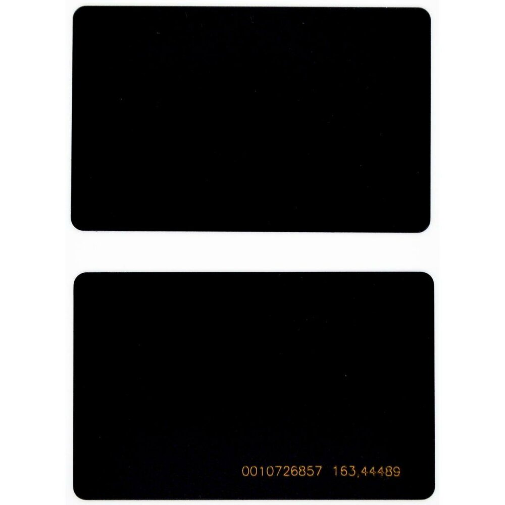ISO RFID EM4100 černá identifikační karta 125 kHz s číselným potiskem