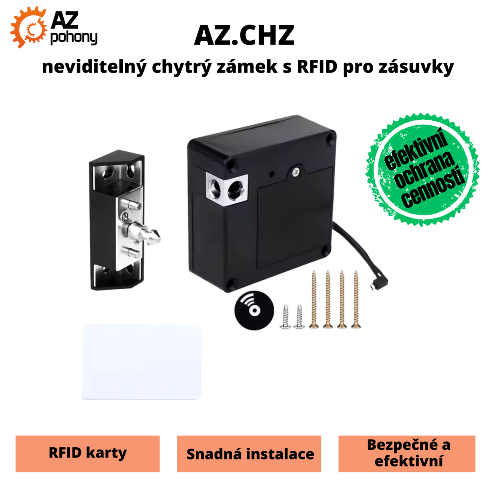 AZ.CHZ - neviditelný chytrý zámek s RFID pro zásuvky
