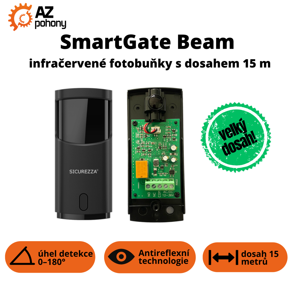 SmartGate Beam – infračervené fotobuňky s dosahem 15 m