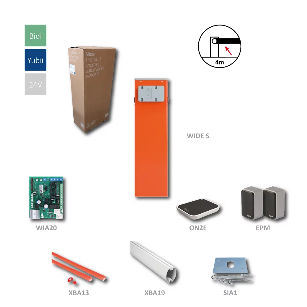 WIDES 4,15 m Kit - sada rychlé automatické závory WIDE-S s ramenem a příslušenstvím