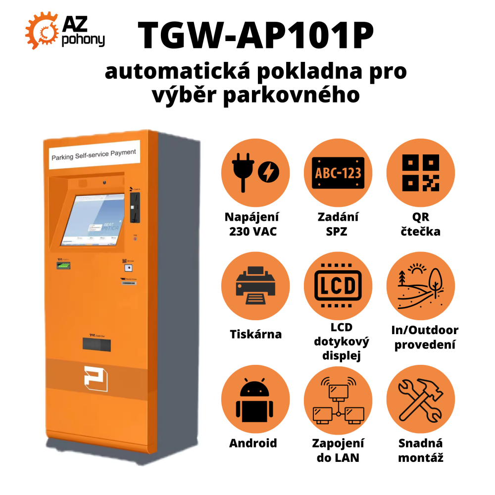 TGW-AP101P - automatická pokladna pro výběr parkovného