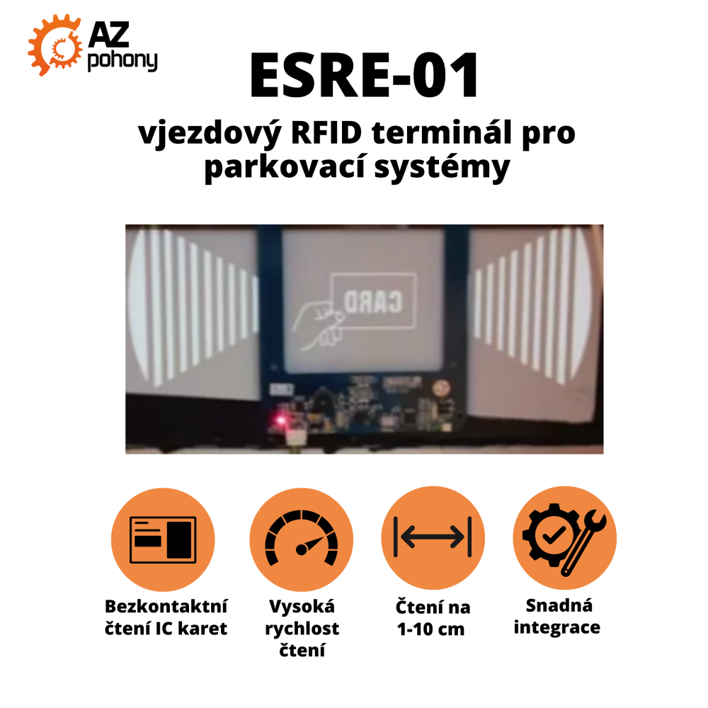ESRE-01 – vjezdový RFID terminál pro parkovací systémy