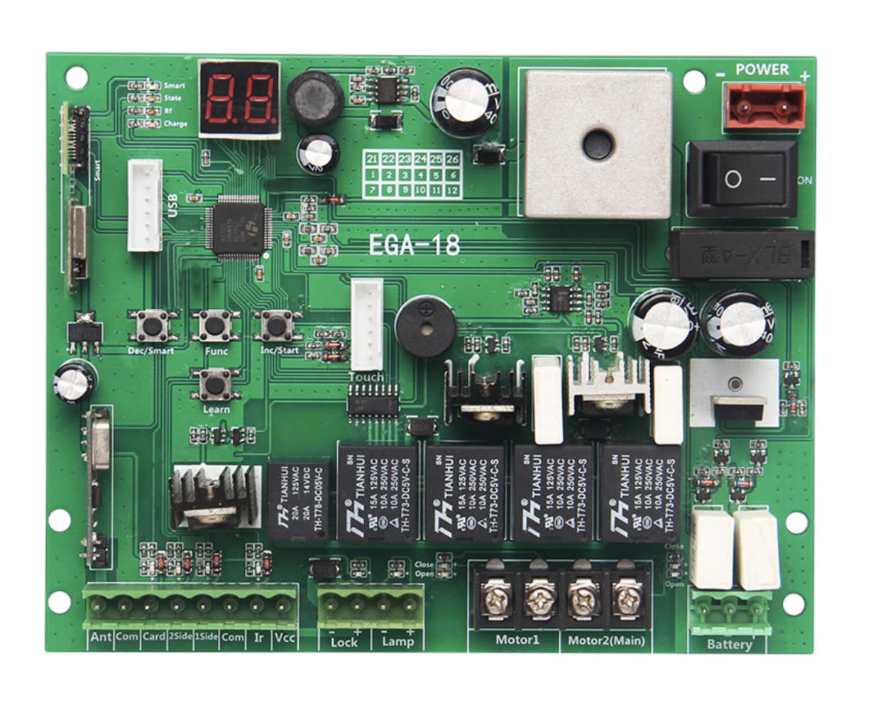 EGA18 – řídicí jednotka pro křídlové brány s Wi-Fi