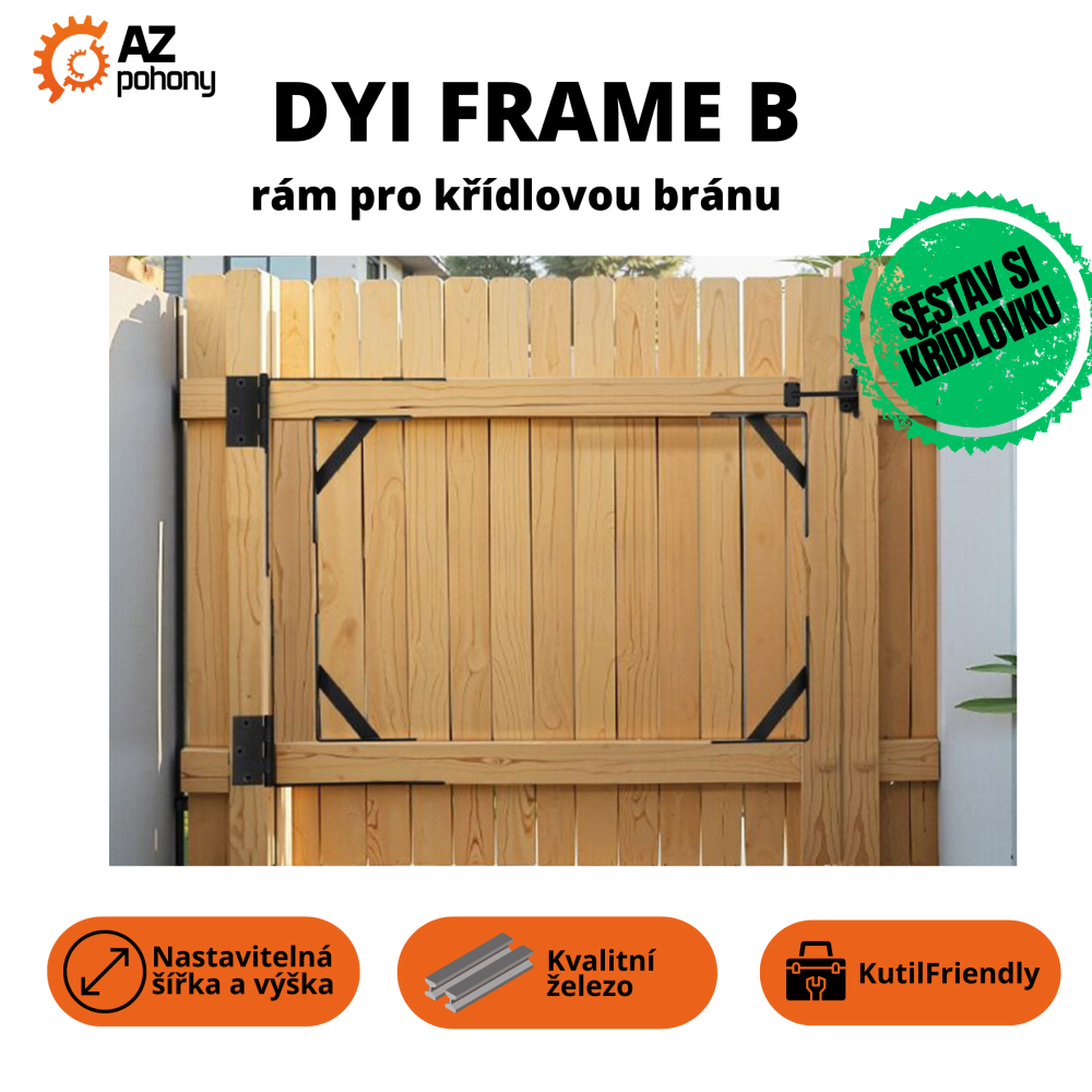 DIY FRAME B – nastavitelný rám pro křídlovou bránu, kterou si sestavíte sami