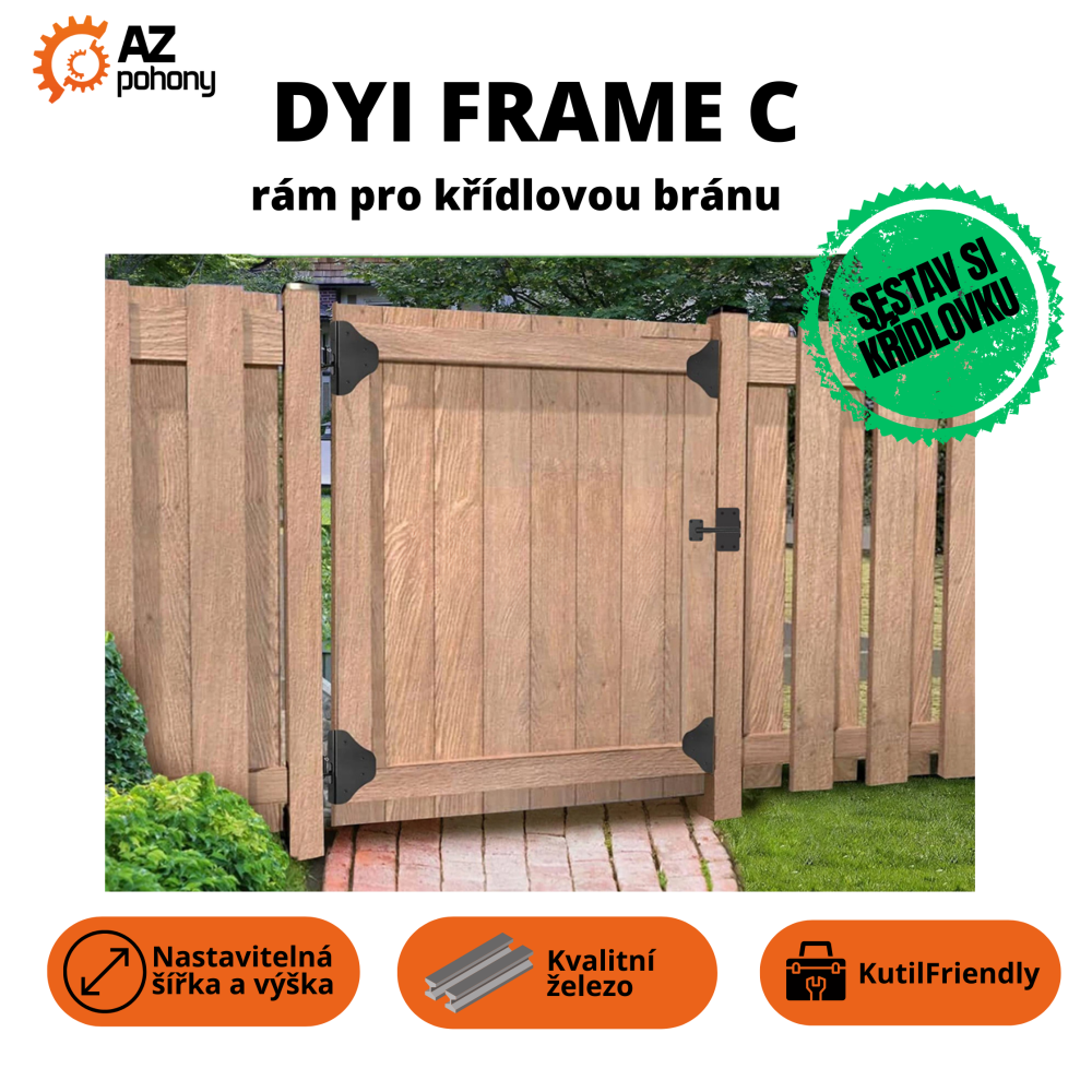 DIY FRAME C – nastavitelný rám pro křídlovou bránu, kterou si sestavíte sami