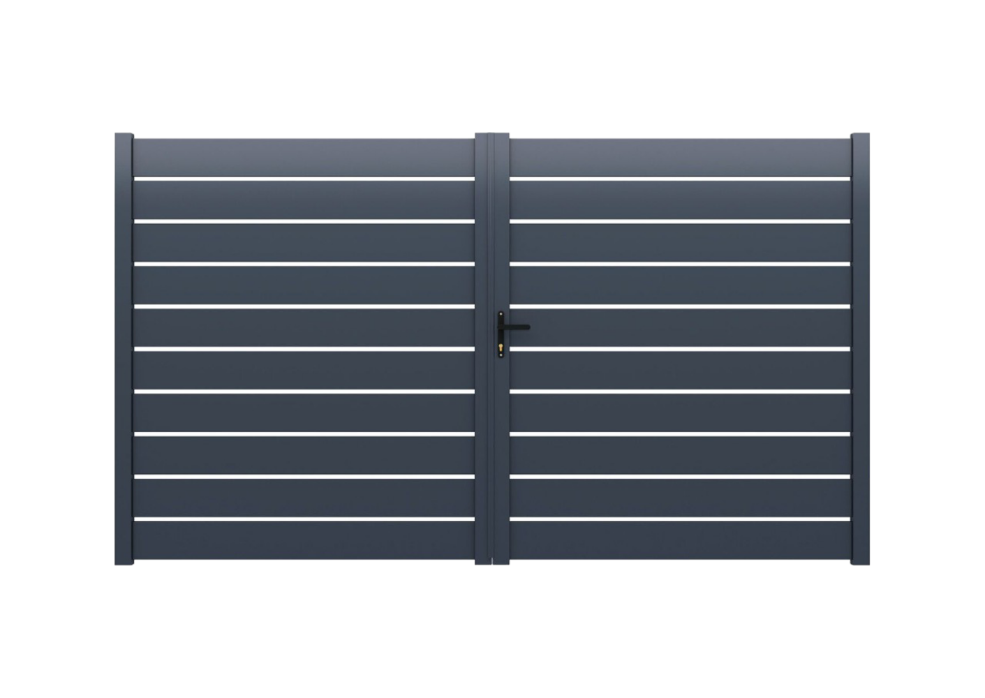 Křídlová brána, hliníková, šířkově nastavitelná, 4000 x 1803 mm
