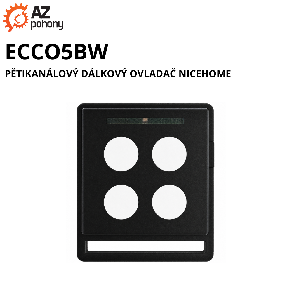 ECCO5BW - pětikanálový dálkový ovladač NiceHome