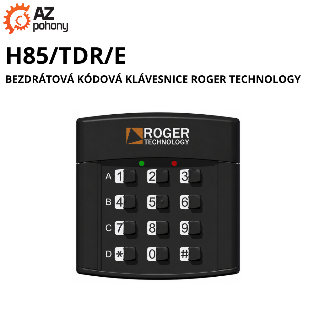 H85/TDR/E - bezdrátová kódová klávesnice Roger Technology