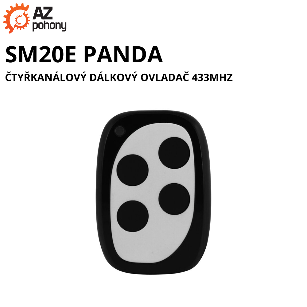 SM20E PANDA – čtyřkanálový dálkový ovladač 433mhz