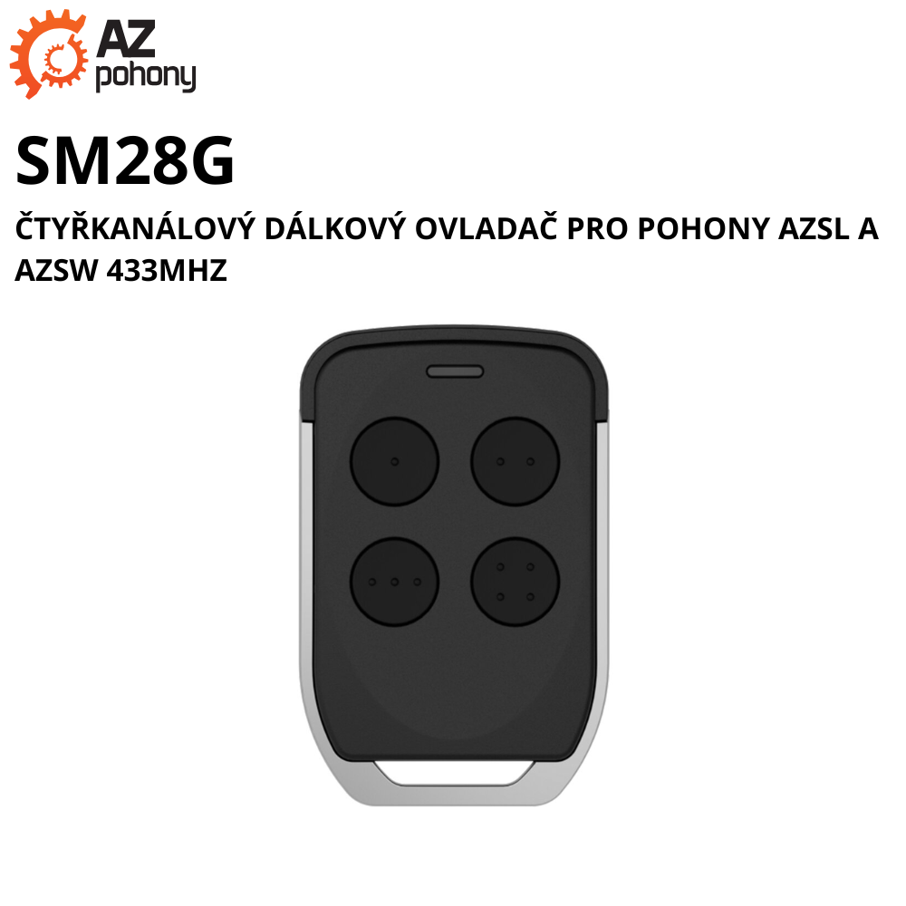 SM28G – dálkový ovladač pro pohony AZSL a AZSW (4CH)