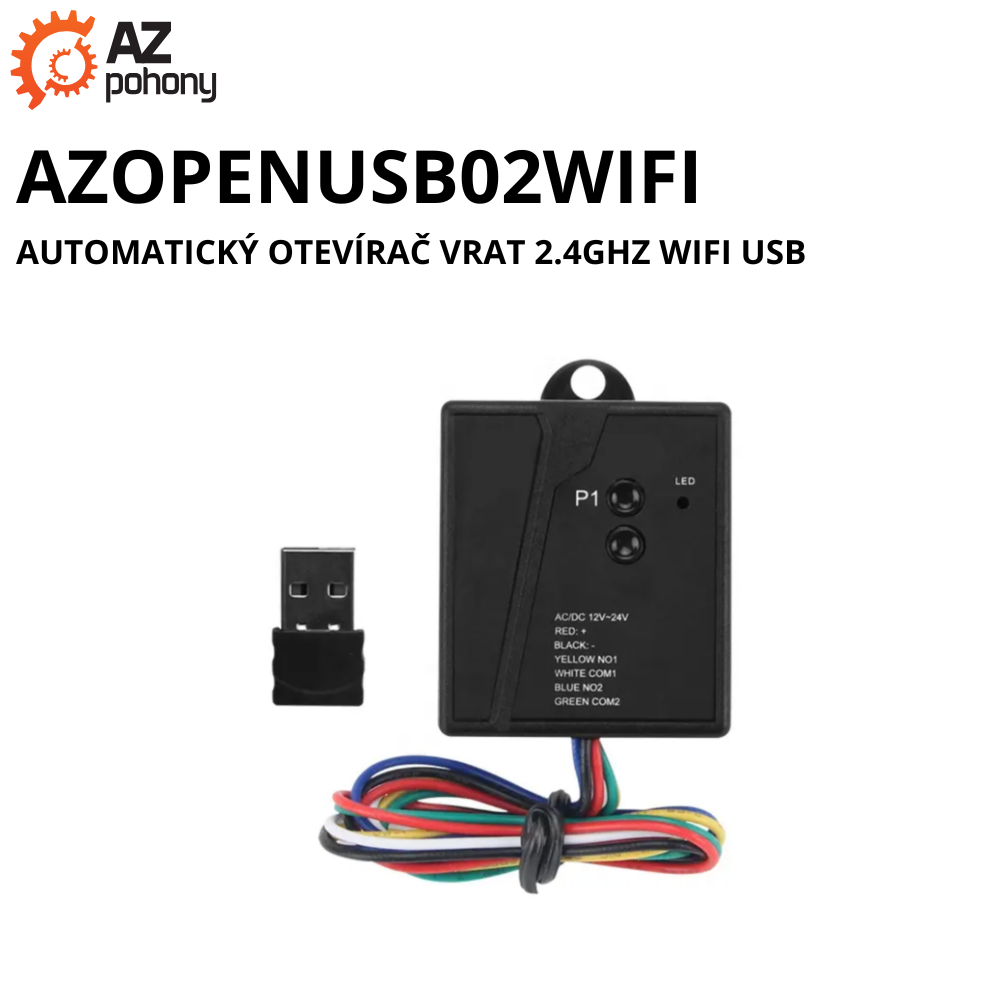AZOPENUSB02WIFI - Automatický otevírač vrat 2.4GHZ WIFI USB