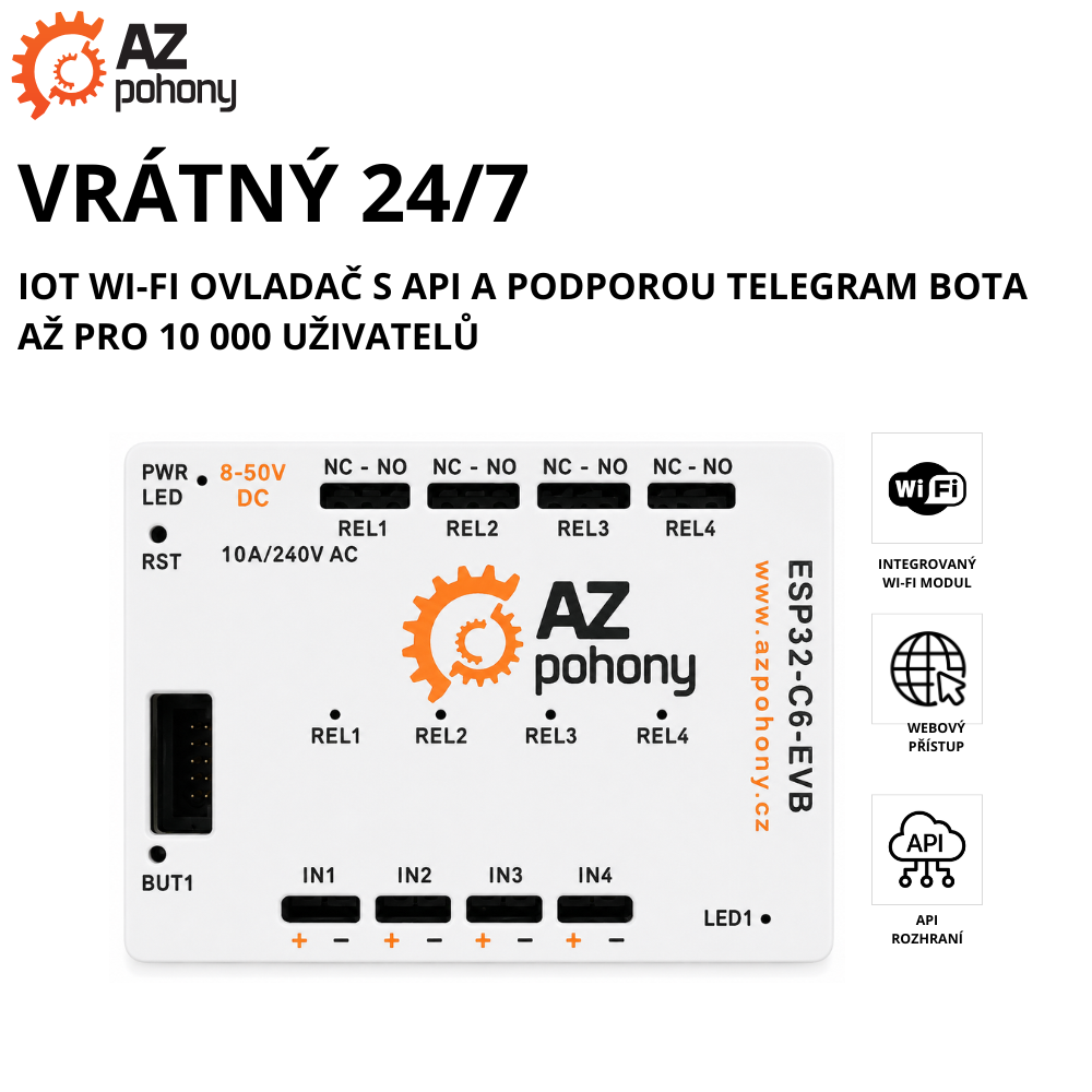 Vrátný 24/7 - IoT Wi-Fi ovladač s API až pro 10 000 uživatelů