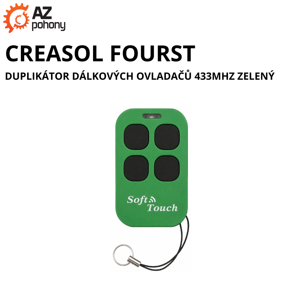 CREASOL FOURST - duplikátor dálkových ovladačů 433MHz zelený