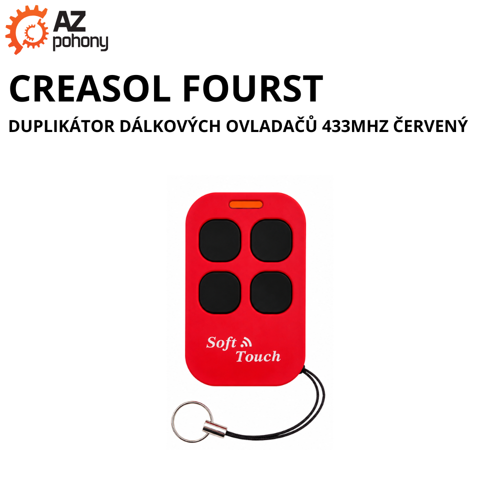 CREASOL FOURST - duplikátor dálkových ovladačů 433MHz červený