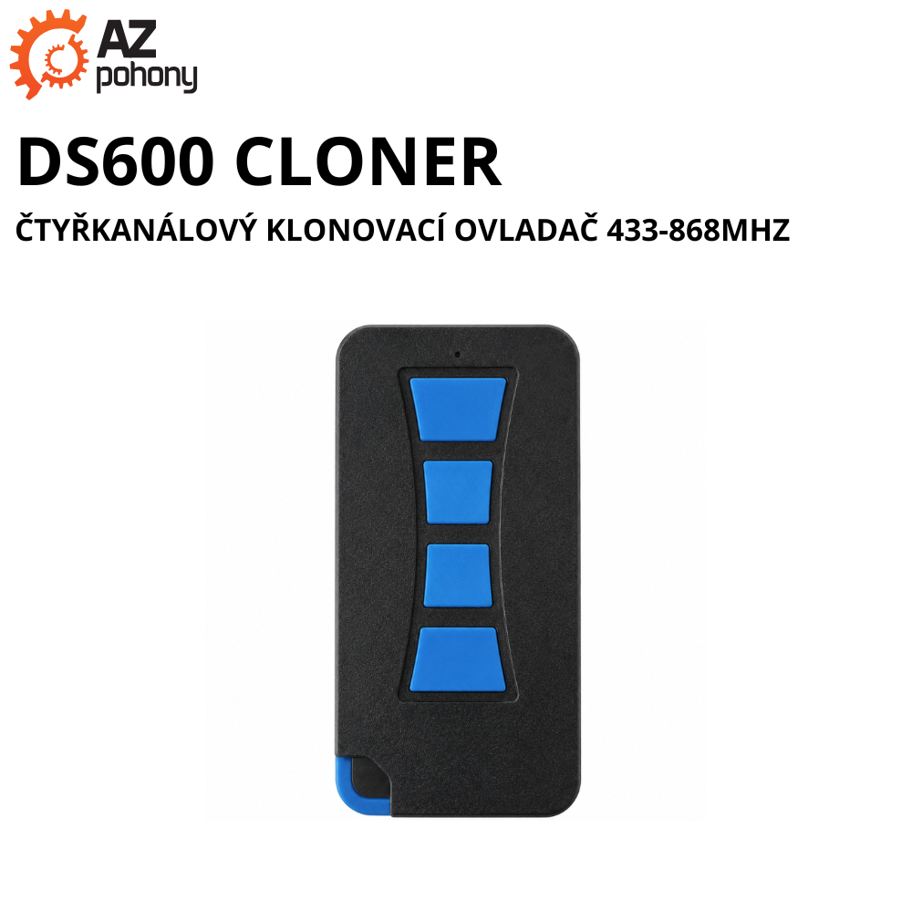 DS600 CLONER - čtyřkanálový klonovací ovladač 433-868MHz