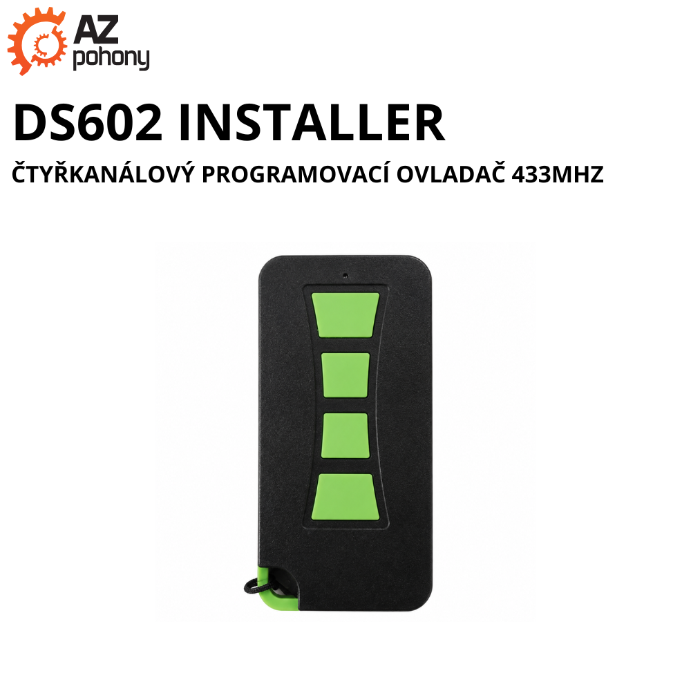 DS602 – Dálkový ovladač TX INSTALLER 433 MHz pro programování a instalaci