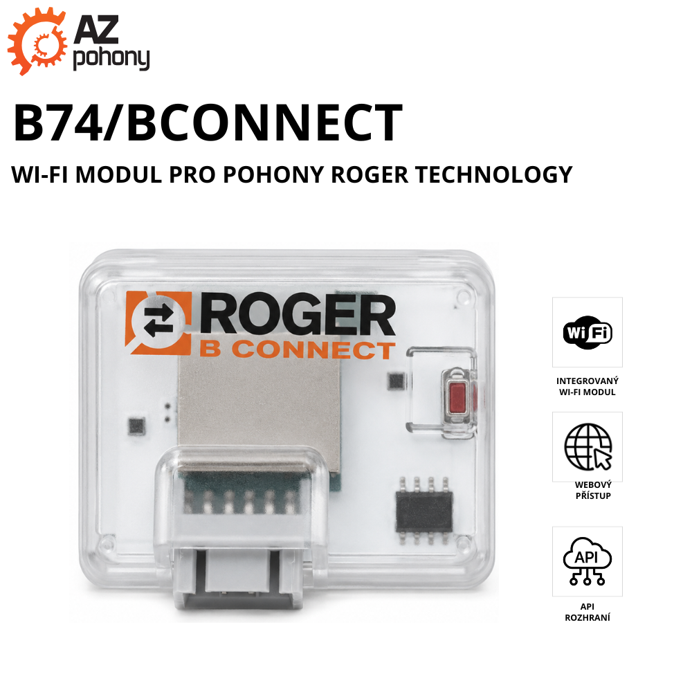 B74/BCONNECT - Wi-Fi modul pro pohony Roger Technology