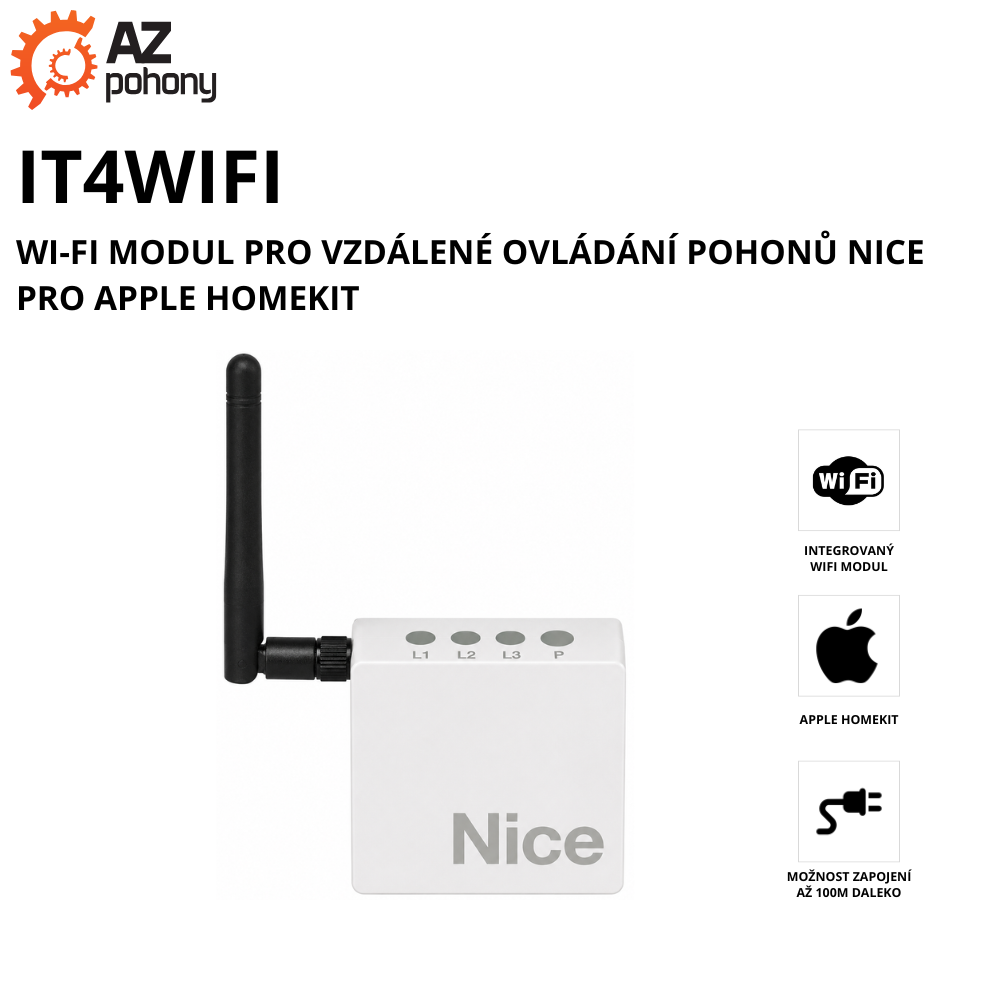 IT4WIFI - Wi-Fi modul pro vzdálené ovládání pohonů Nice pro Apple Homekit
