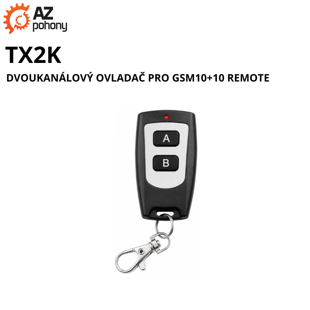 TX2K - dvoukanálový ovladač pro GSM10+10 REMOTE