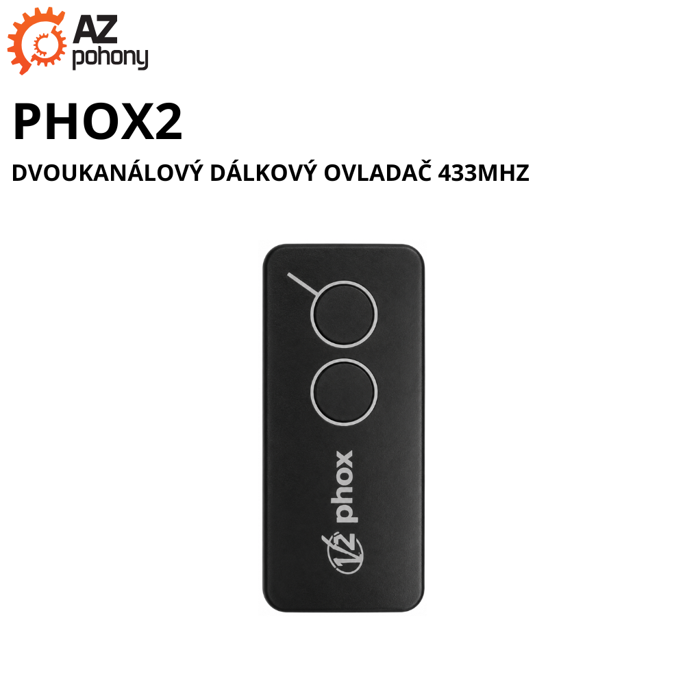PHOX2 - dvoukanálový dálkový ovladač 433MHz