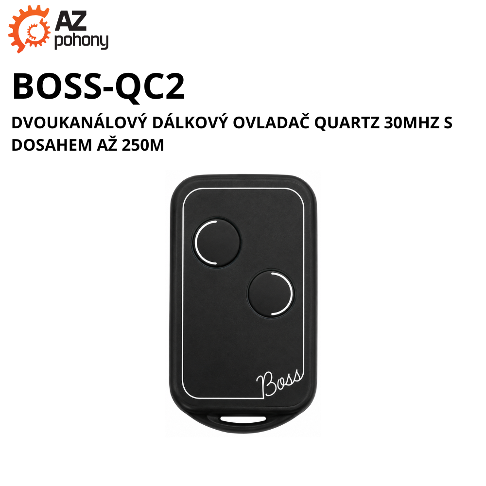 BOSS-QC2 - dvoukanálový dálkový ovladač quartz 30MHz s dosahem až 250m