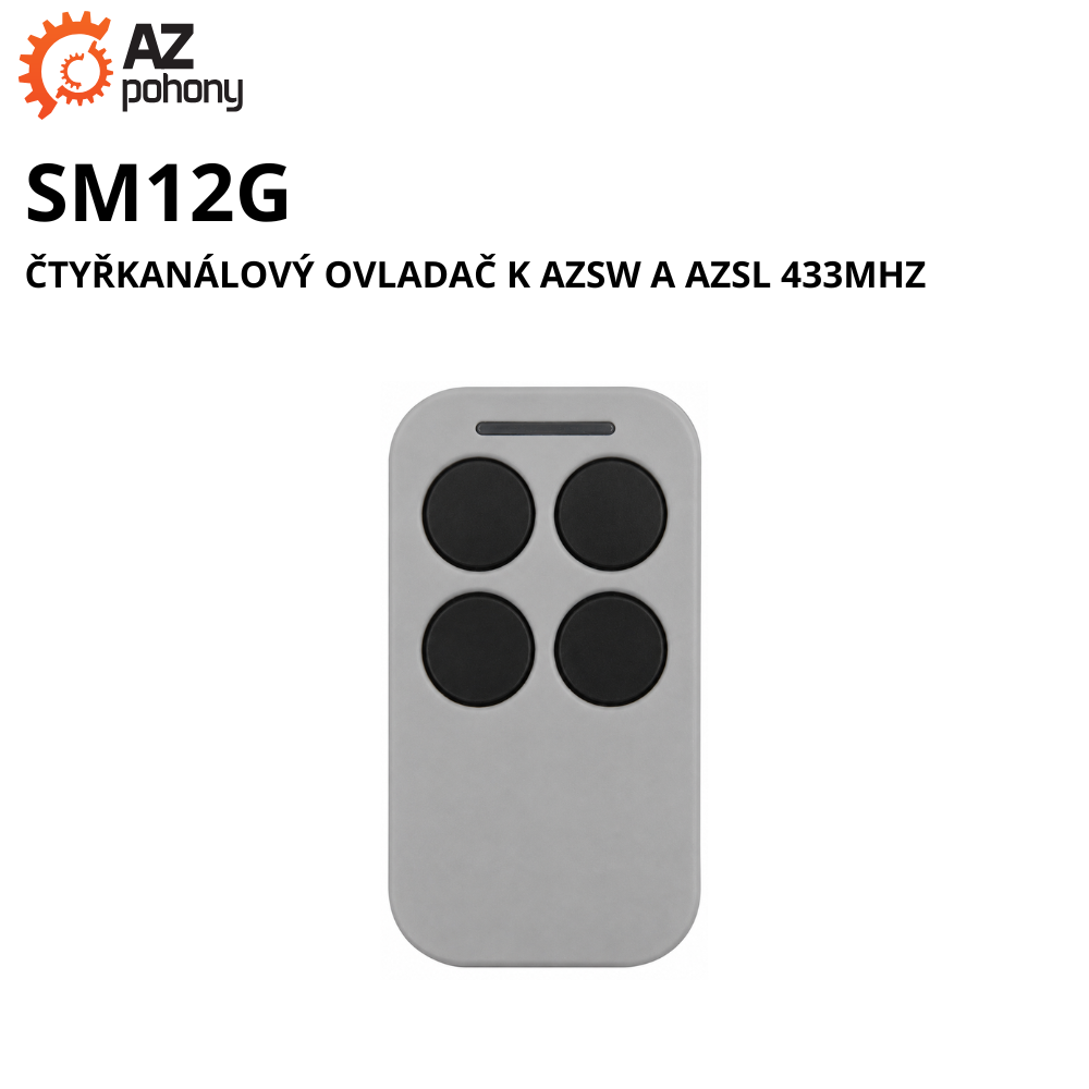 SM12G - čtyřkanálový ovladač k AZSW a AZSL 433MHz