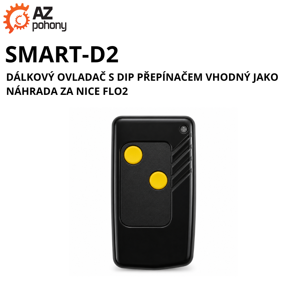 SMART-D2 - dálkový ovladač s&nbsp;DIP přepínačem vhodný jako náhrada za NICE FLO2