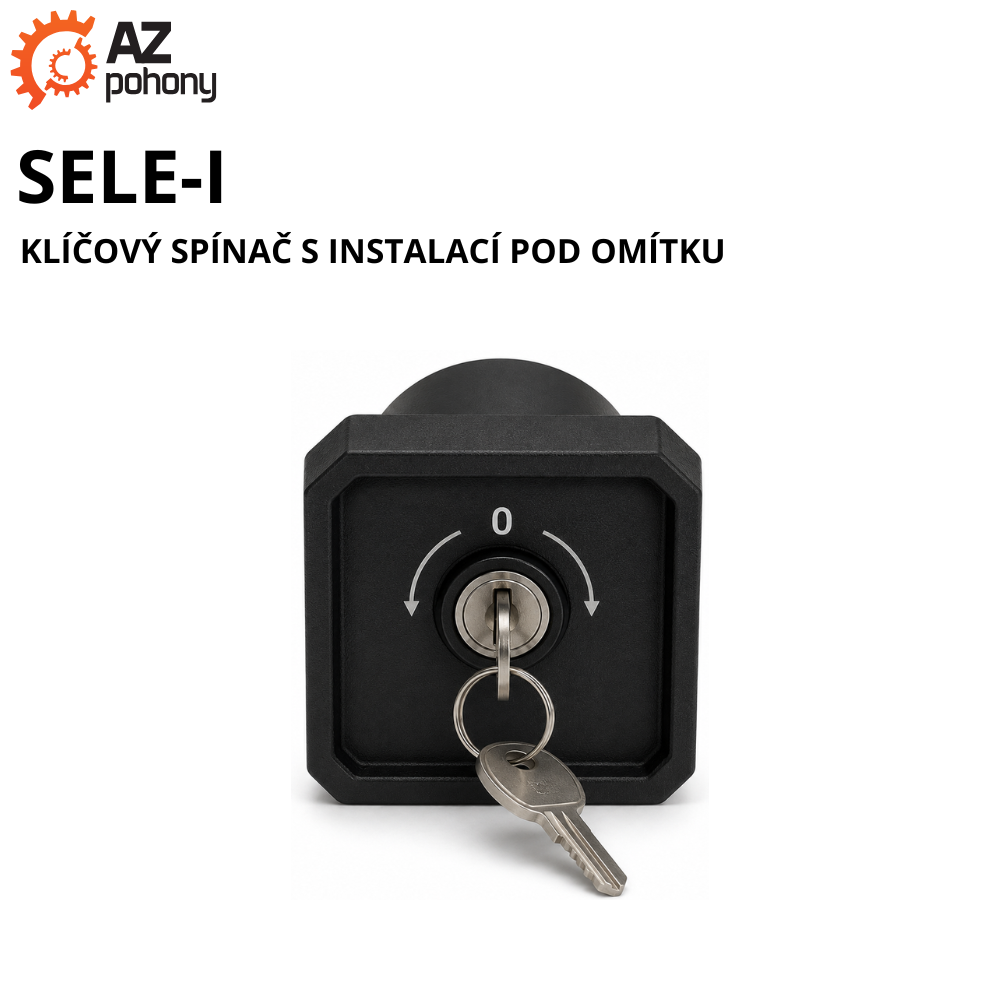 SELE-I - klíčový spínač s instalací pod omítku