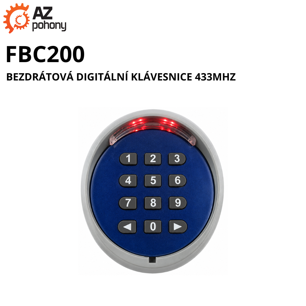 FBC200 - bezdrátová digitální klávesnice 433MHz