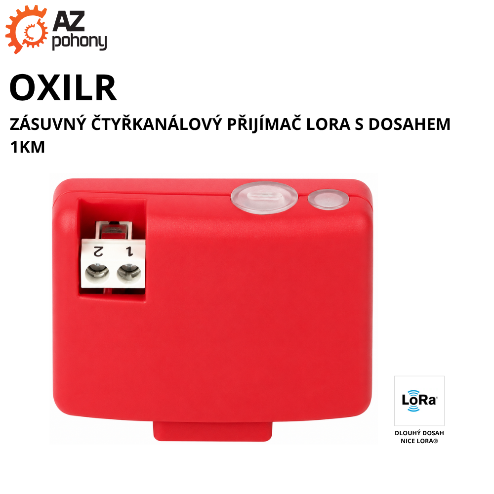 OXILR - zásuvný čtyřkanálový přijímač LORA s dosahem 1km