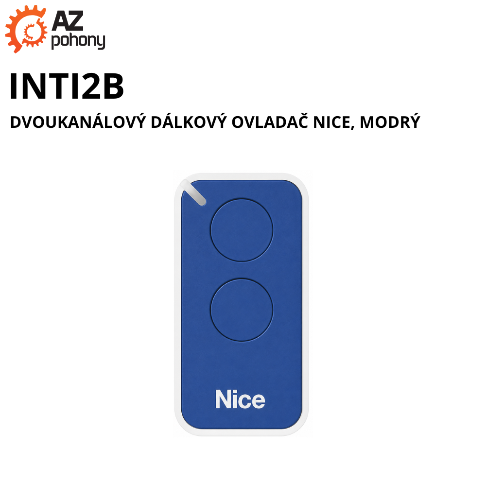 INTI2B - dvoukanálový dálkový ovladač NICE, modrý