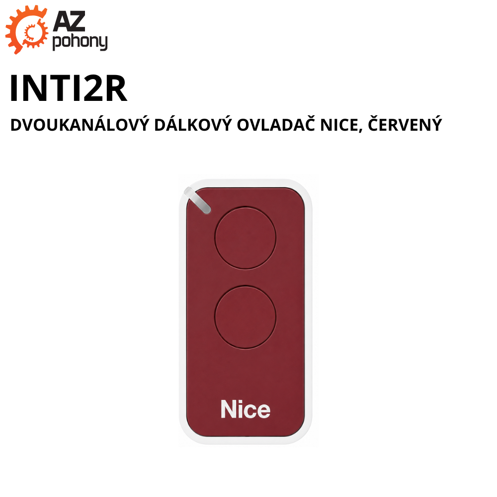 INTI2R - dvoukanálový dálkový ovladač NICE, červený
