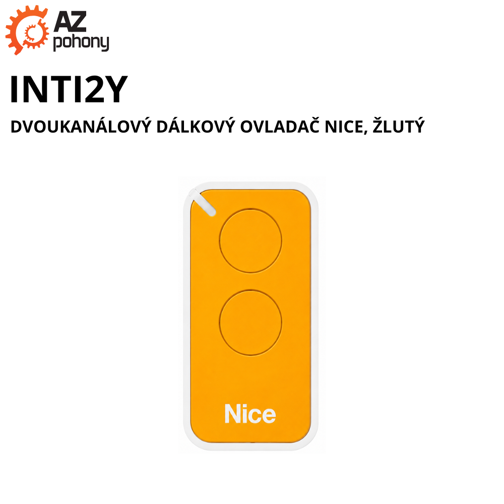 INTI2Y - dvoukanálový dálkový ovladač NICE, žlutý
