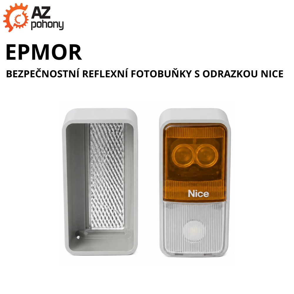 EPMOR - bezpečnostní reflexní fotobuňky s odrazkou NICE