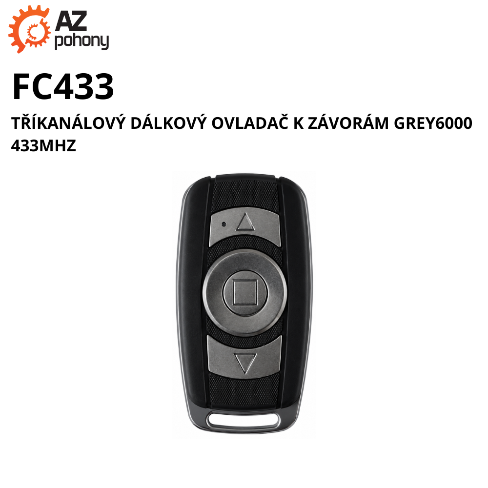 FC433 - tříkanálový dálkový ovladač k závorám GREY6000 433MHz