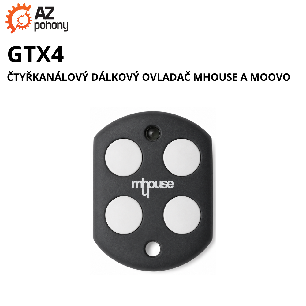 GTX4 - čtyřkanálový dálkový ovladač MHOUSE a MOOVO