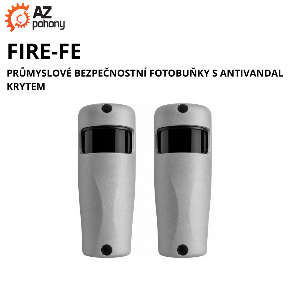 FIRE-FE - průmyslové bezpečnostní fotobuňky s antivandal krytem