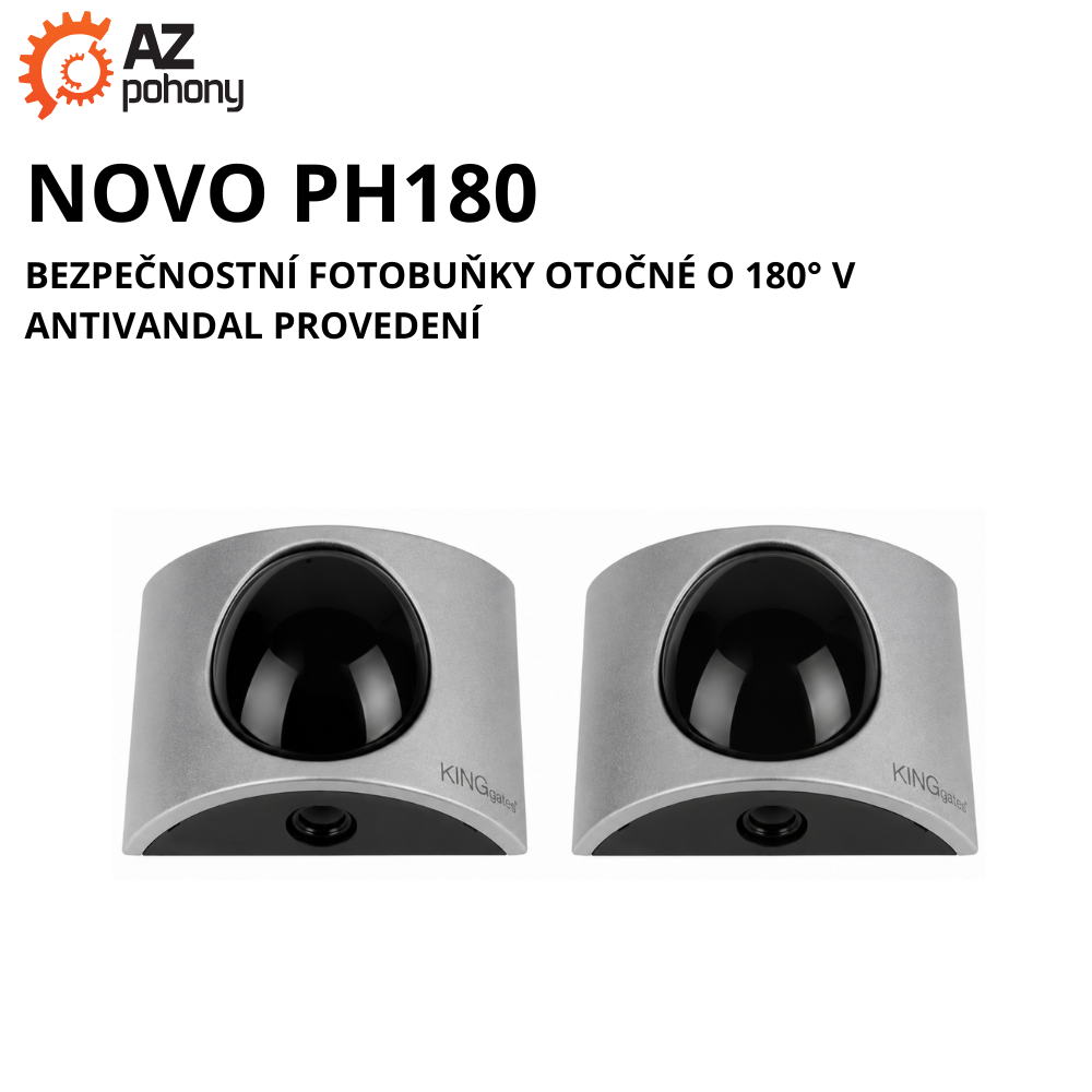 Novo PH180 - bezpečnostní fotobuňky otočné o 180° v antivandal provedení
