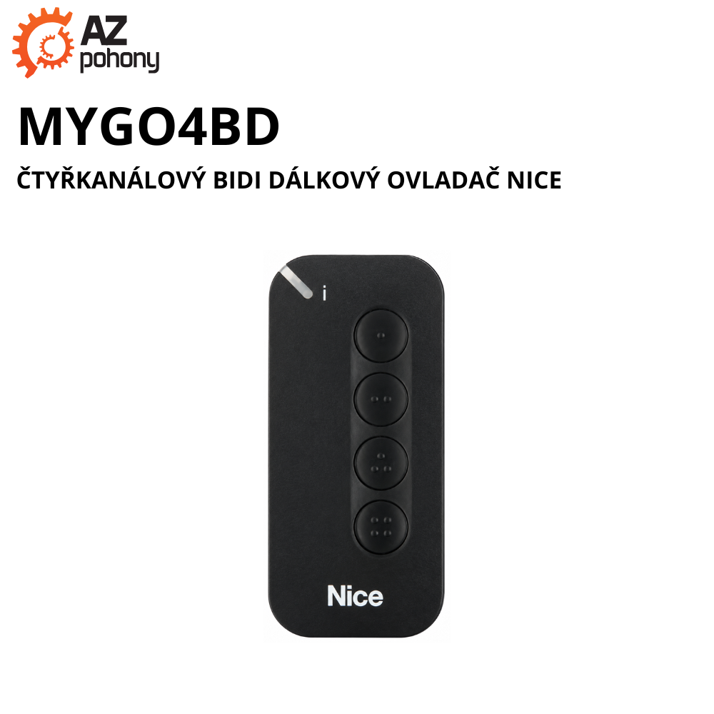 MYGO4BD - čtyřkanálový BIDI dálkový ovladač NICE