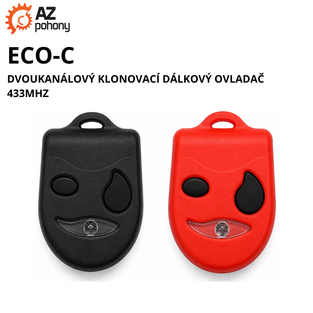 ECO-C - dvoukanálový klonovací dálkový ovladač 433MHz